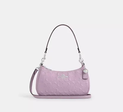 Teri Shoulder Bag In Signature Leather With Heart Charm