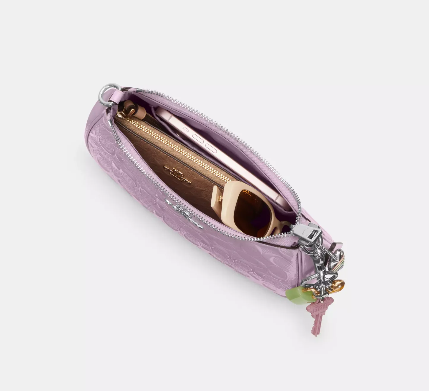 Teri Shoulder Bag In Signature Leather With Heart Charm