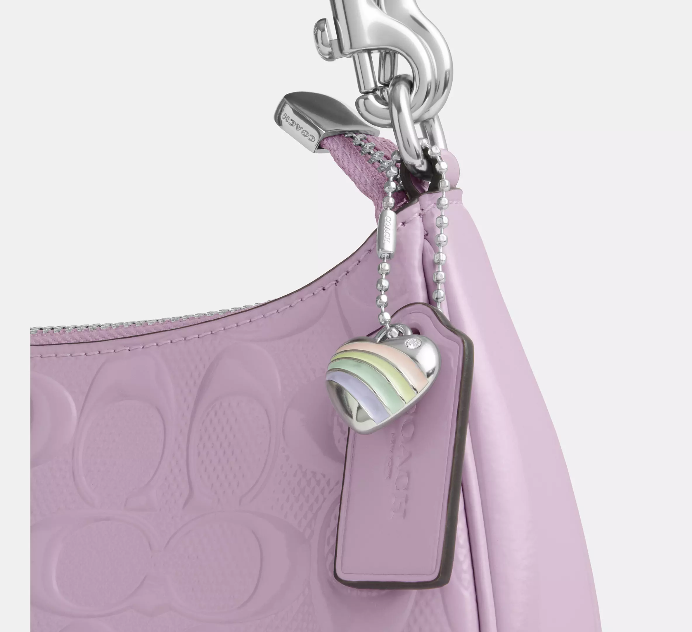 Teri Shoulder Bag In Signature Leather With Heart Charm