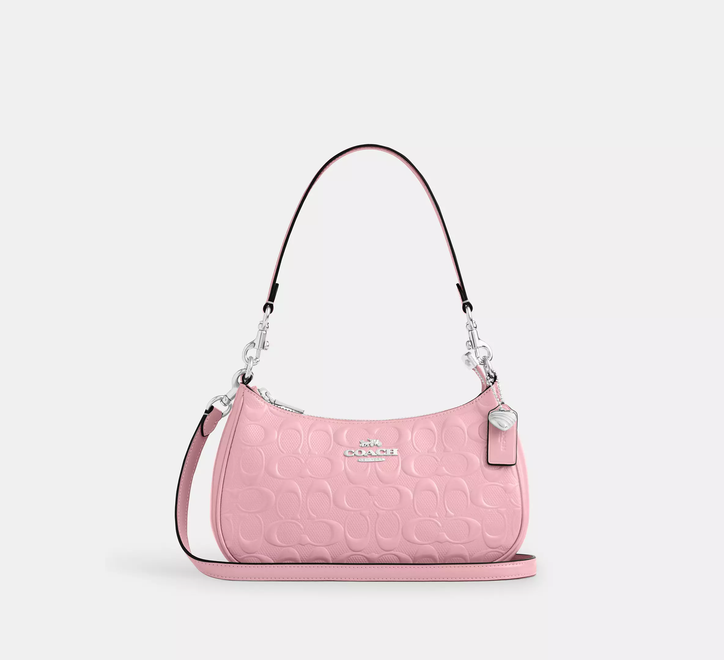Teri Shoulder Bag In Signature Leather With Heart Charm