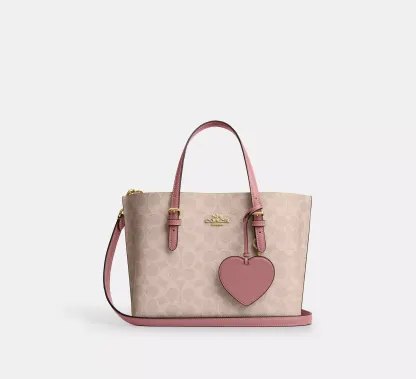 Mollie Tote Bag 25 In Signature Canvas With Heart Charm