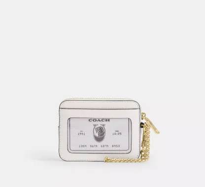 Zip Card Case With Heart Riv