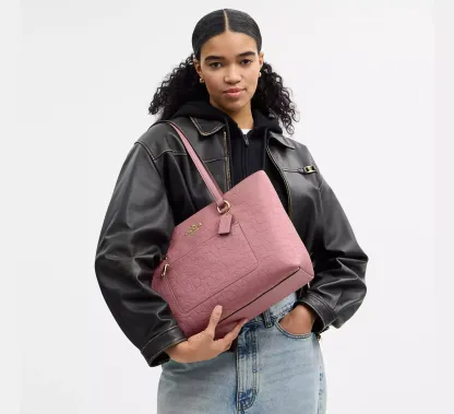 Station Tote Bag In Signature Leather