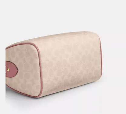 Rowan Satchel Bag In Signature Canvas With Heart Charm