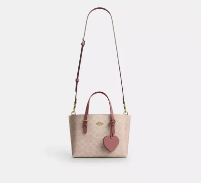 Mollie Tote Bag 25 In Signature Canvas With Heart Charm