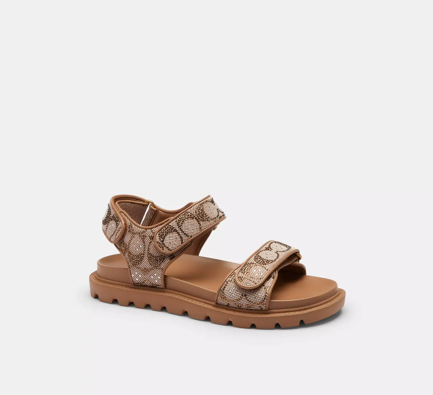 Brynn Sandal In Crystal Signature Jacquard