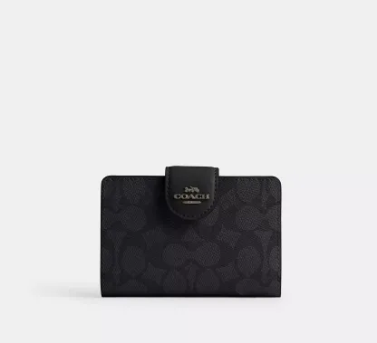 Medium Corner Zip Wallet In Signature Canvas