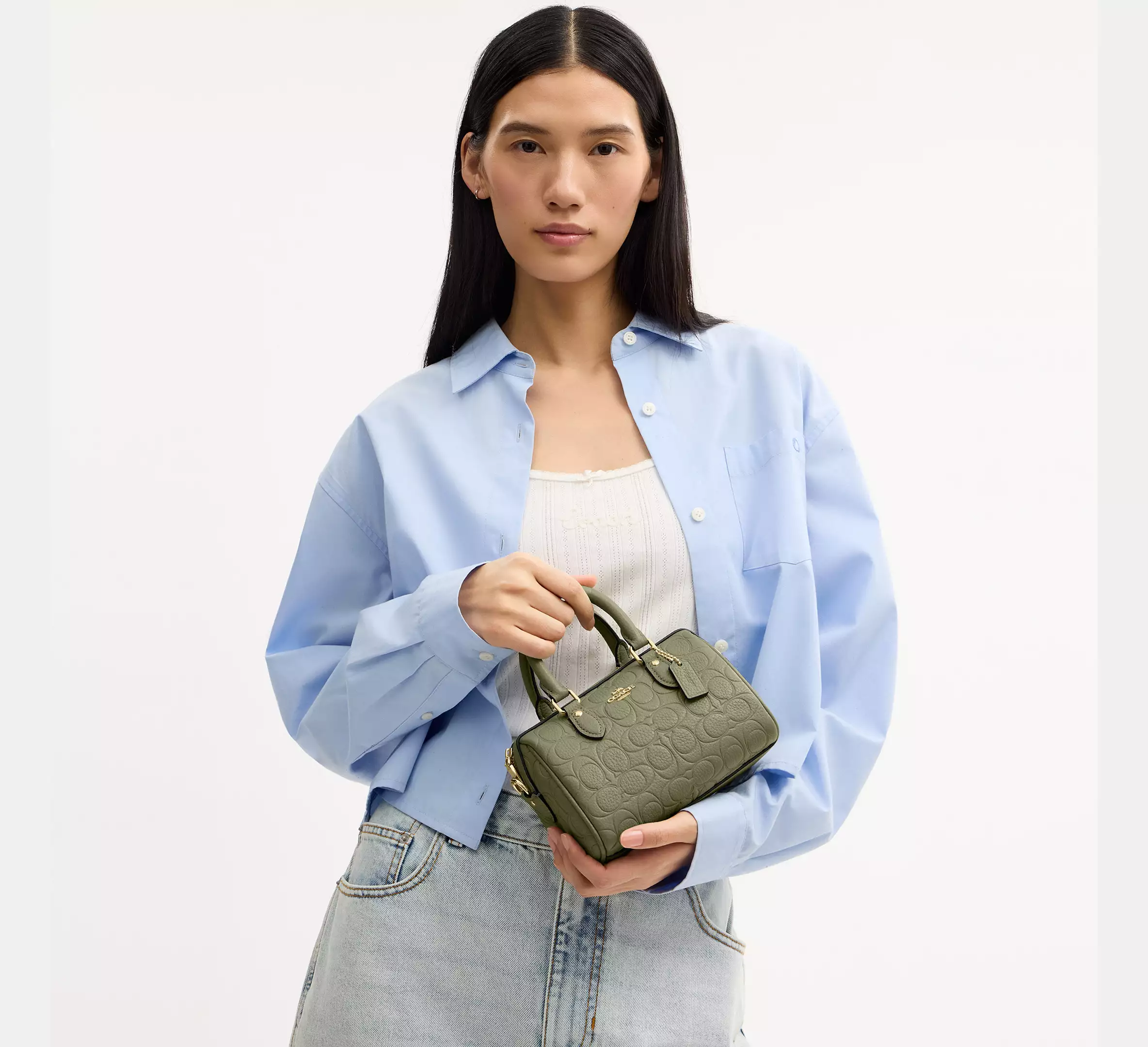 Mini Rowan Crossbody Bag In Signature Leather