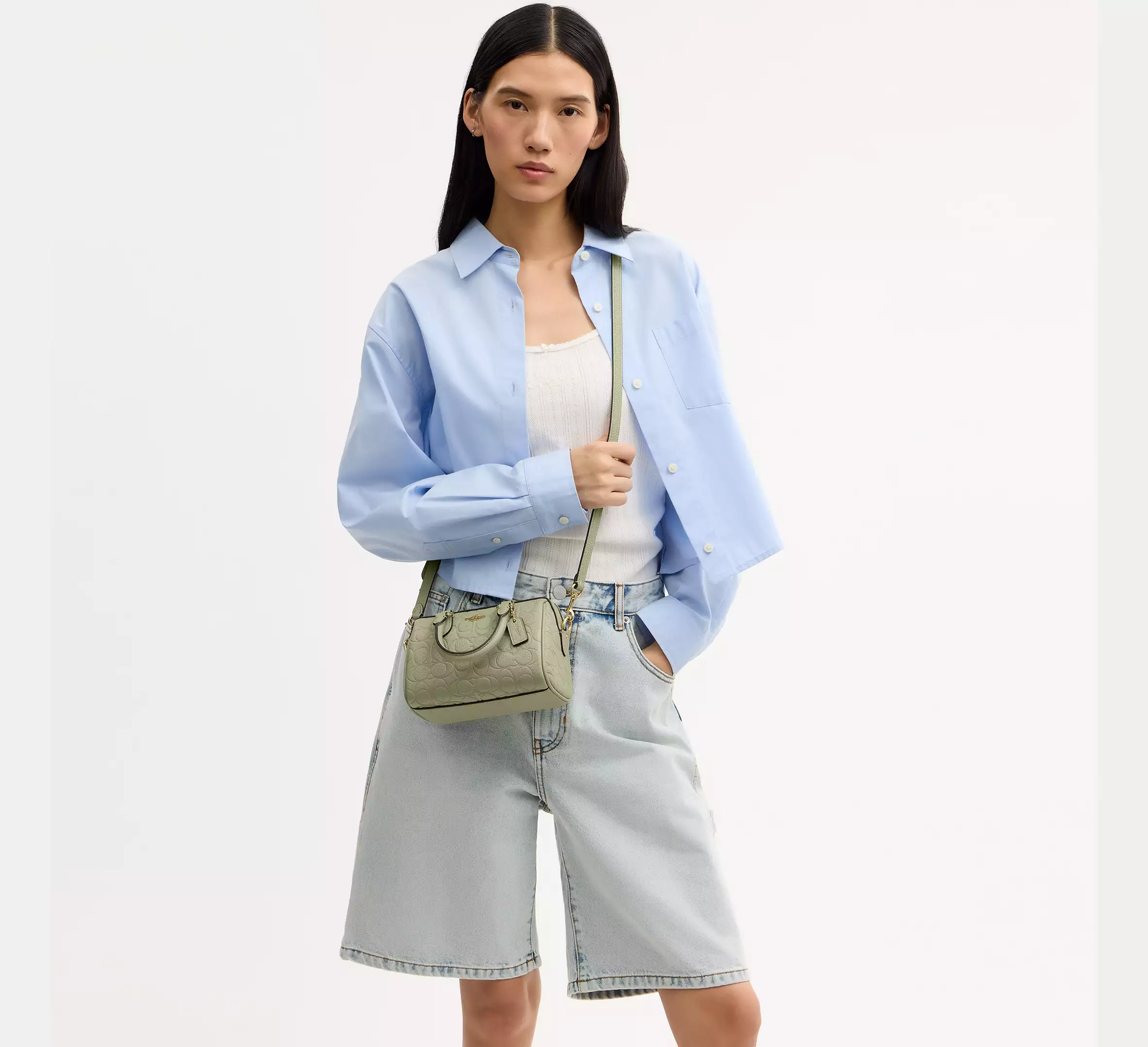 Mini Rowan Crossbody Bag In Signature Leather