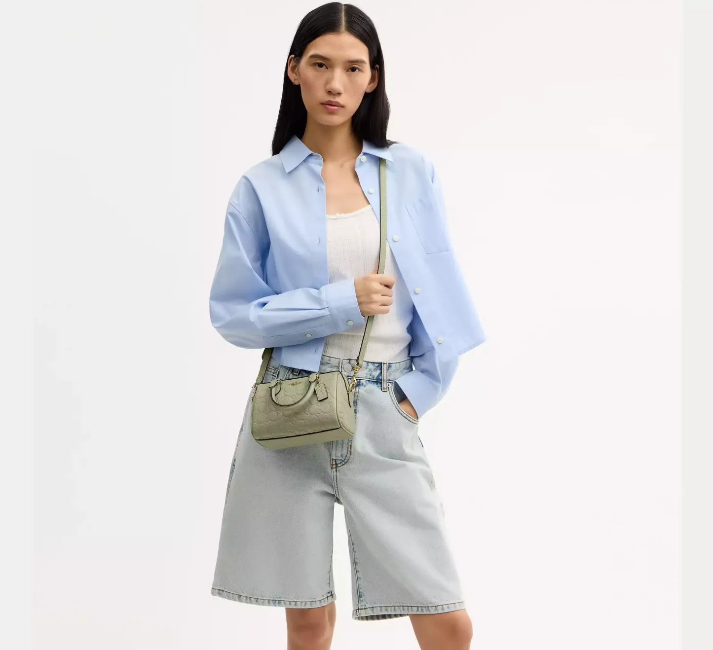 Mini Rowan Crossbody Bag In Signature Leather