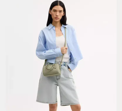 Mini Rowan Crossbody Bag In Signature Leather