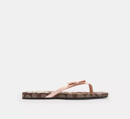 Bow Flip Flop In Signature Jacquard