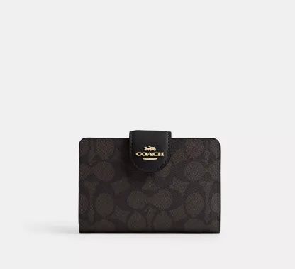 Medium Corner Zip Wallet In Signature Canvas