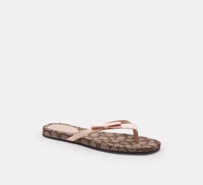 Bow Flip Flop In Signature Jacquard