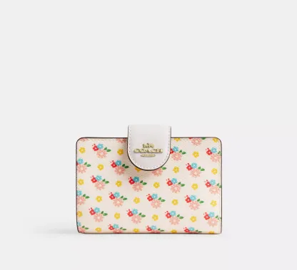 Medium Corner Zip Wallet In Signature Canvas