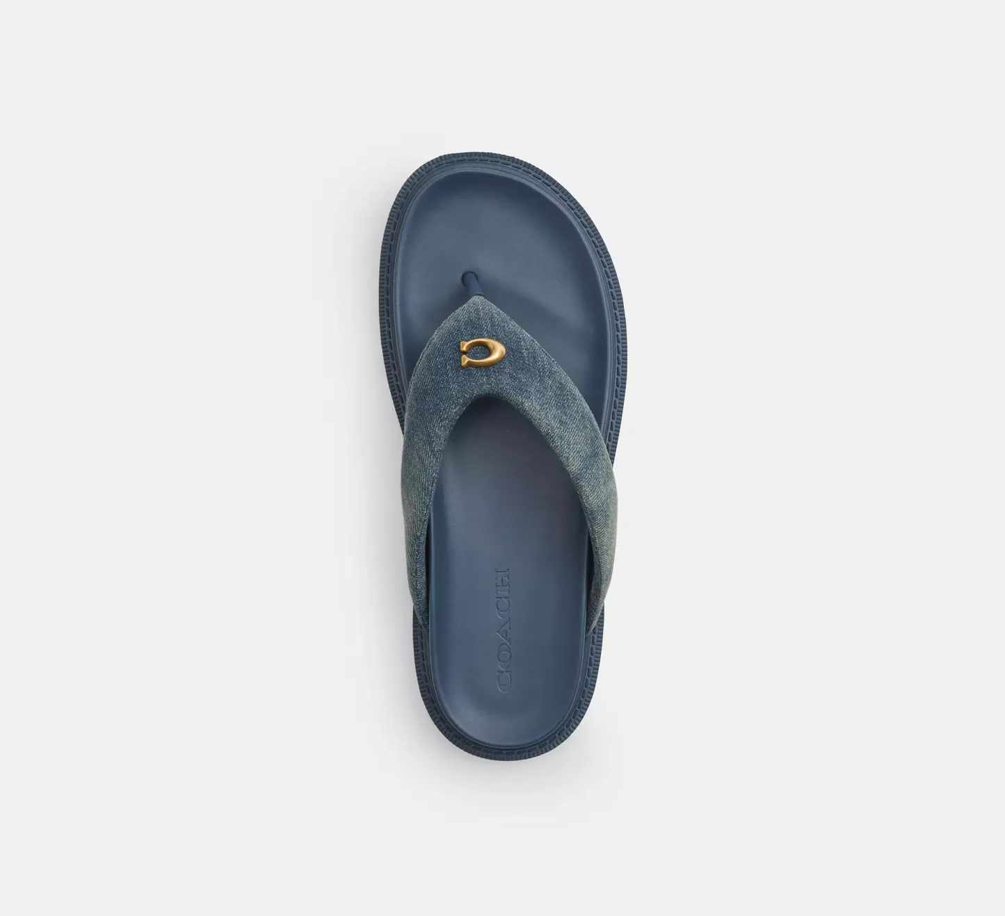 Brynn Thong Sandal In Loved Denim
