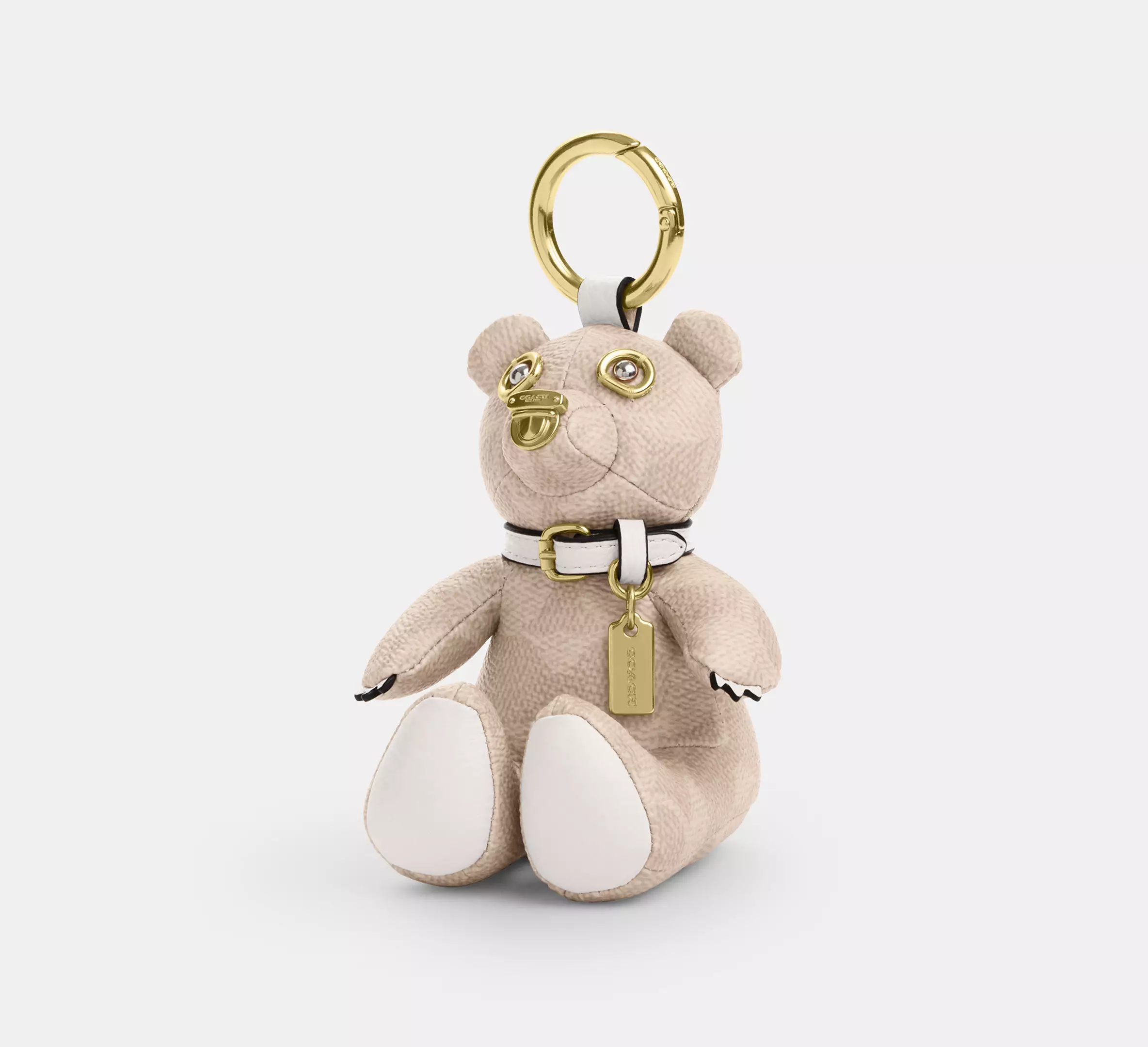 Collectible Bear Bag Charm In Signature Canvas