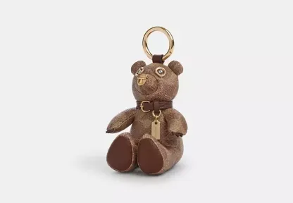 Collectible Bear Bag Charm In Signature Canvas