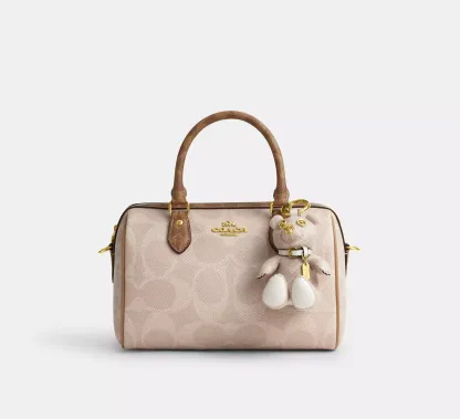 Collectible Bear Bag Charm In Signature Canvas