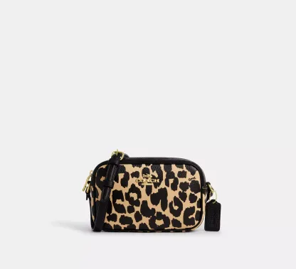 Mini Jamie Camera Bag With Leopard Print