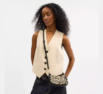 Teri Mini Crossbody Bag With Leopard Print