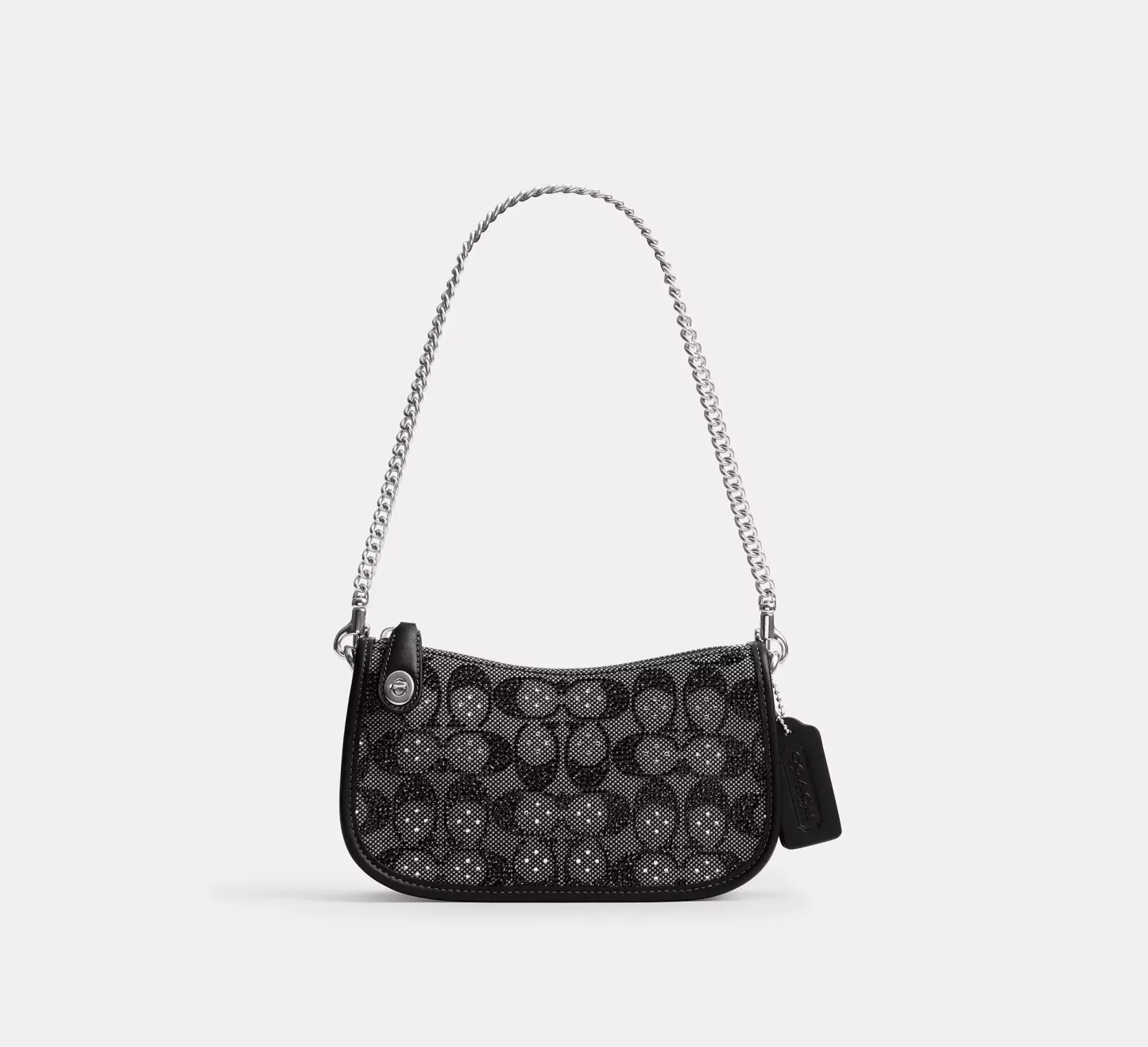 Swinger Bag 20 With Chain In Crystal Signature Jacquard