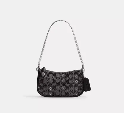 Swinger Bag 20 With Chain In Crystal Signature Jacquard