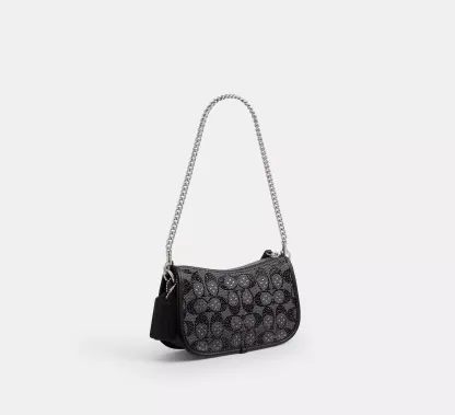 Swinger Bag 20 With Chain In Crystal Signature Jacquard