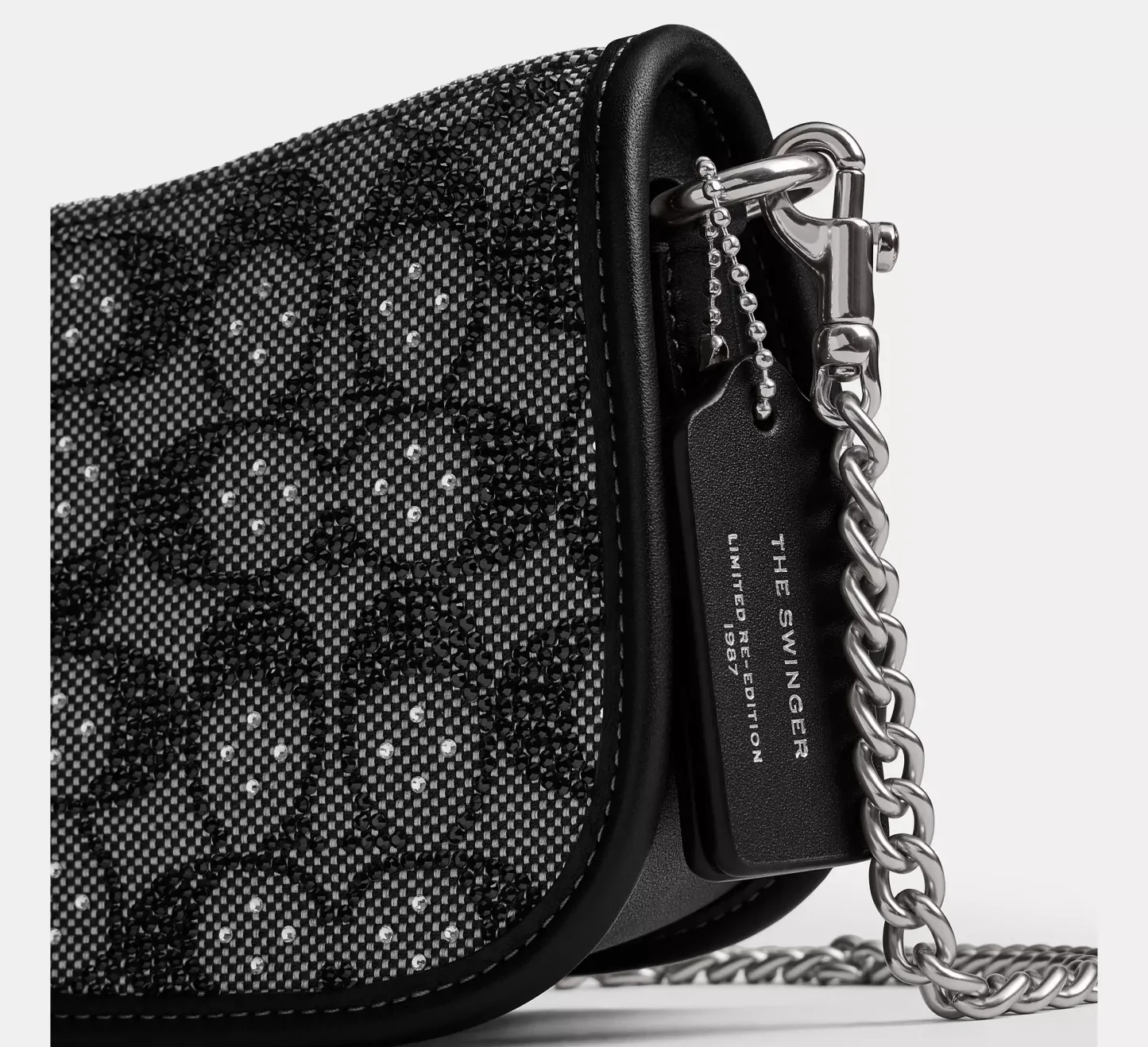 Swinger Bag 20 With Chain In Crystal Signature Jacquard