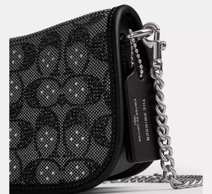 Swinger Bag 20 With Chain In Crystal Signature Jacquard