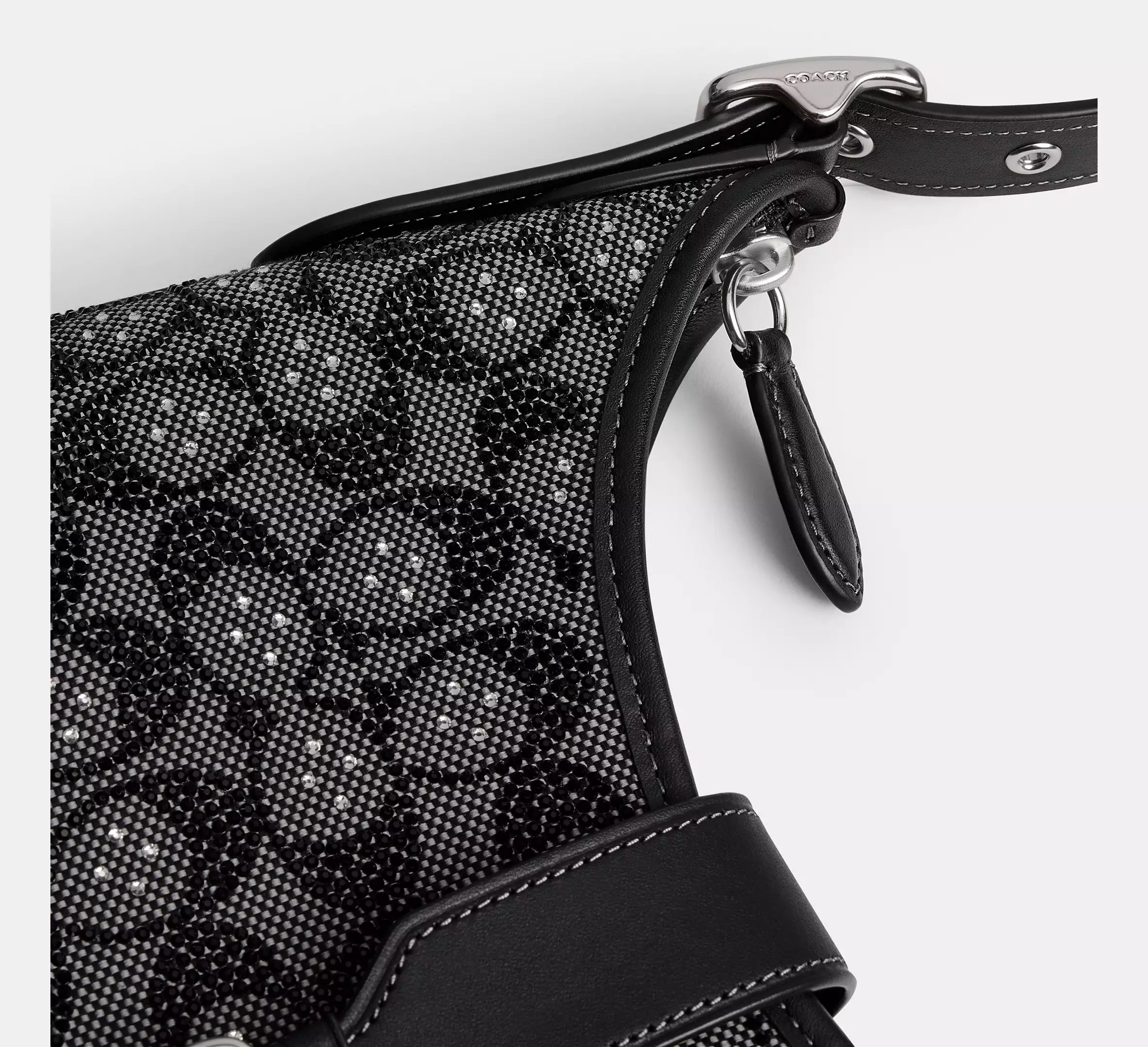 Hamptons Hobo Bag In Crystal Signature Jacquard