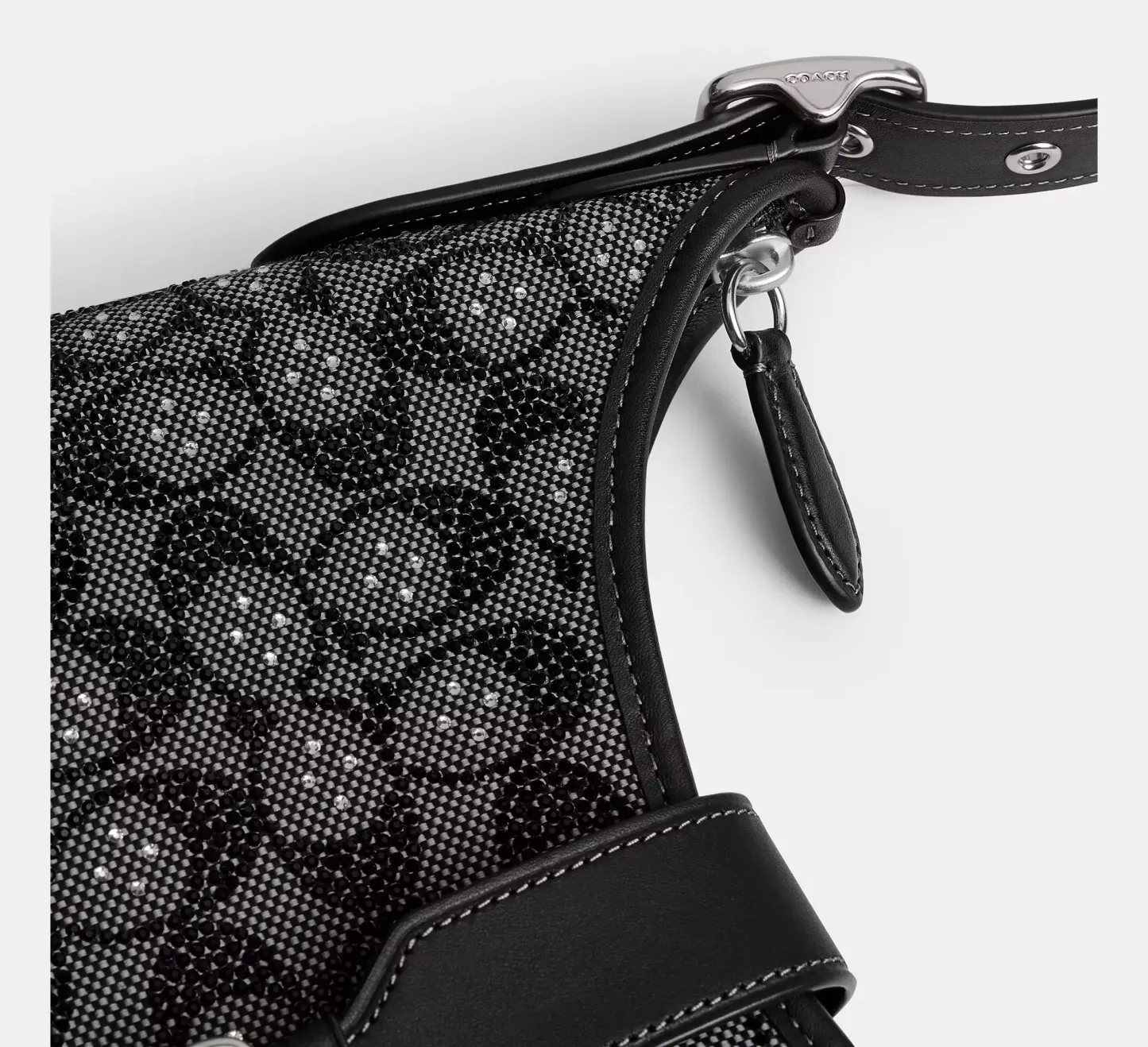 Hamptons Hobo Bag In Crystal Signature Jacquard