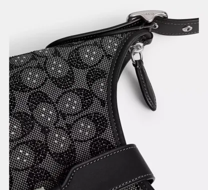 Hamptons Hobo Bag In Crystal Signature Jacquard