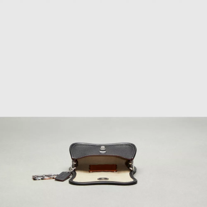 Mini Wavy Dinky Bag With Colorful Binding In Upcrafted Leather