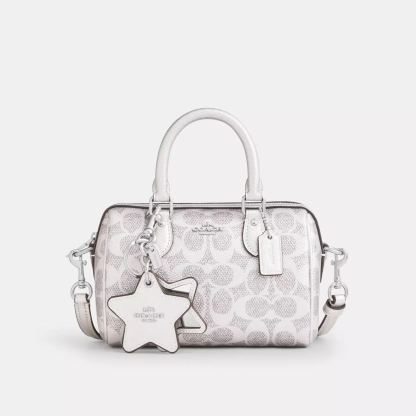 Boxed Mini Rowan Crossbody Bag And Mirror Bag Charm Set In Signature Canvas