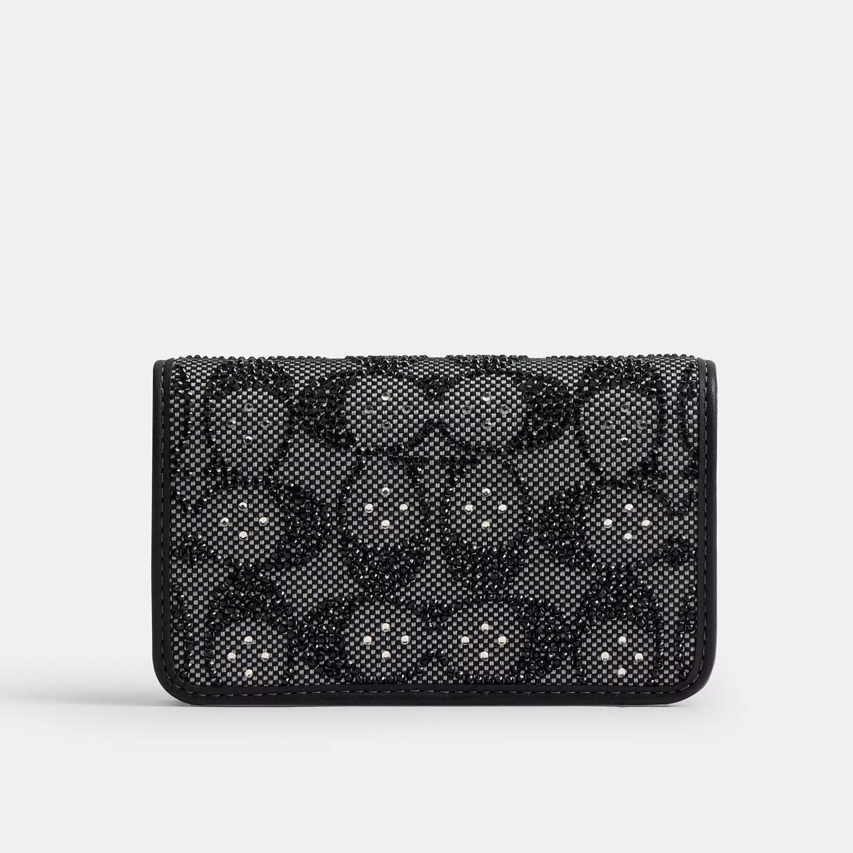 Essential Slim Card Case In Crystal Signature Jacquard