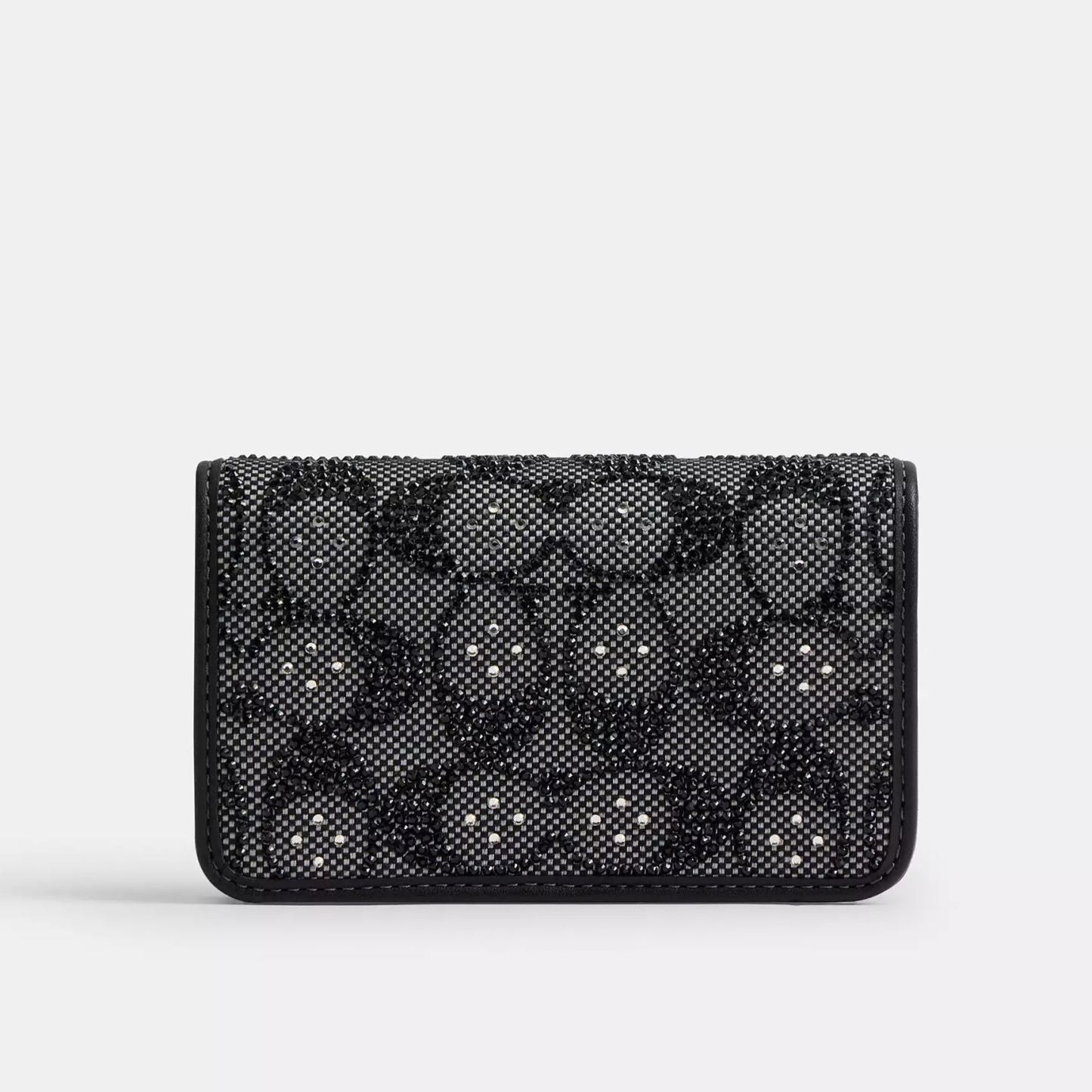 Essential Slim Card Case In Crystal Signature Jacquard