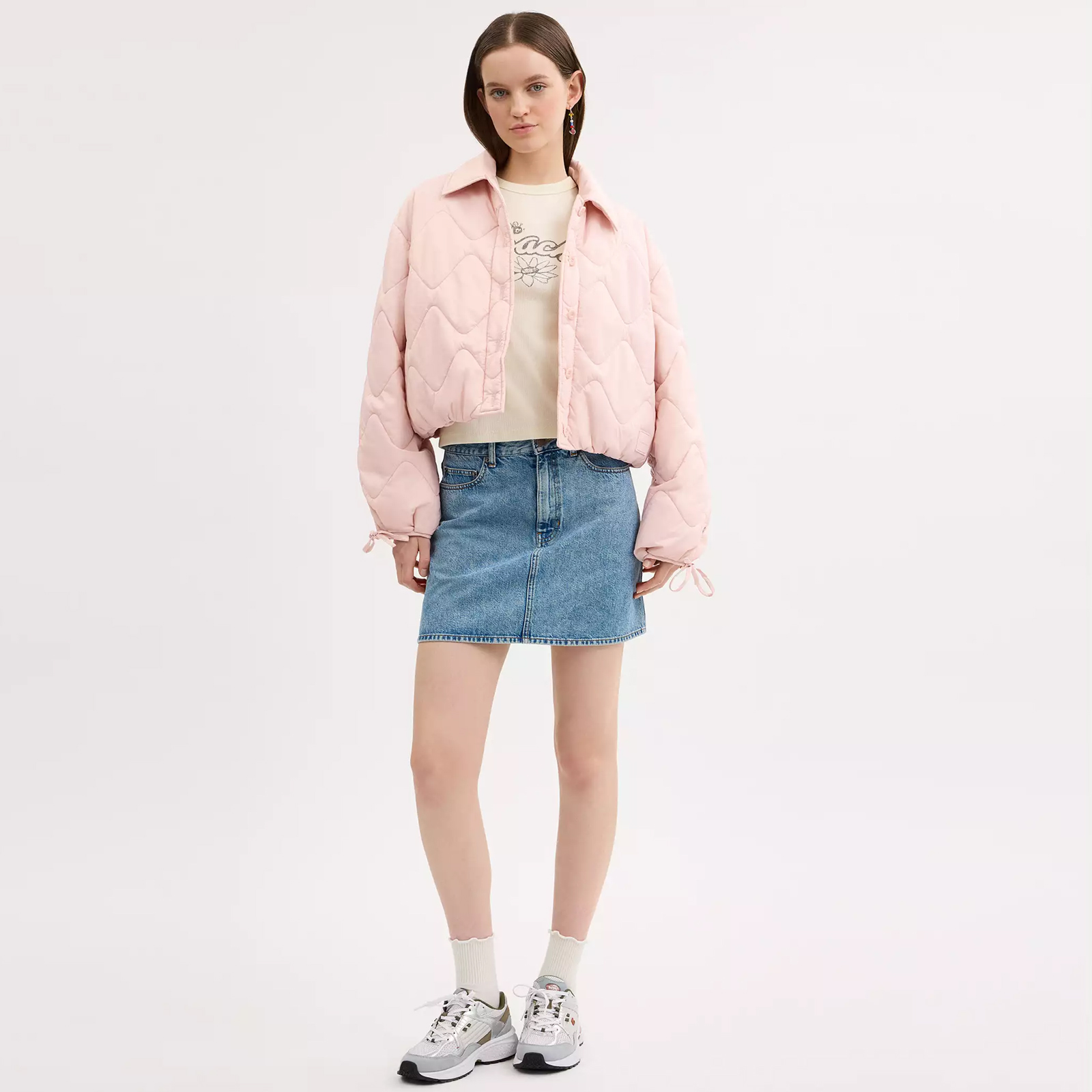 Quilted Blouson Jacket In Recycled Nylon