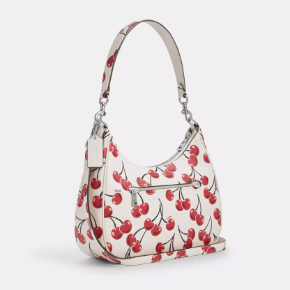 Teri Hobo Bag With Cherry Print
