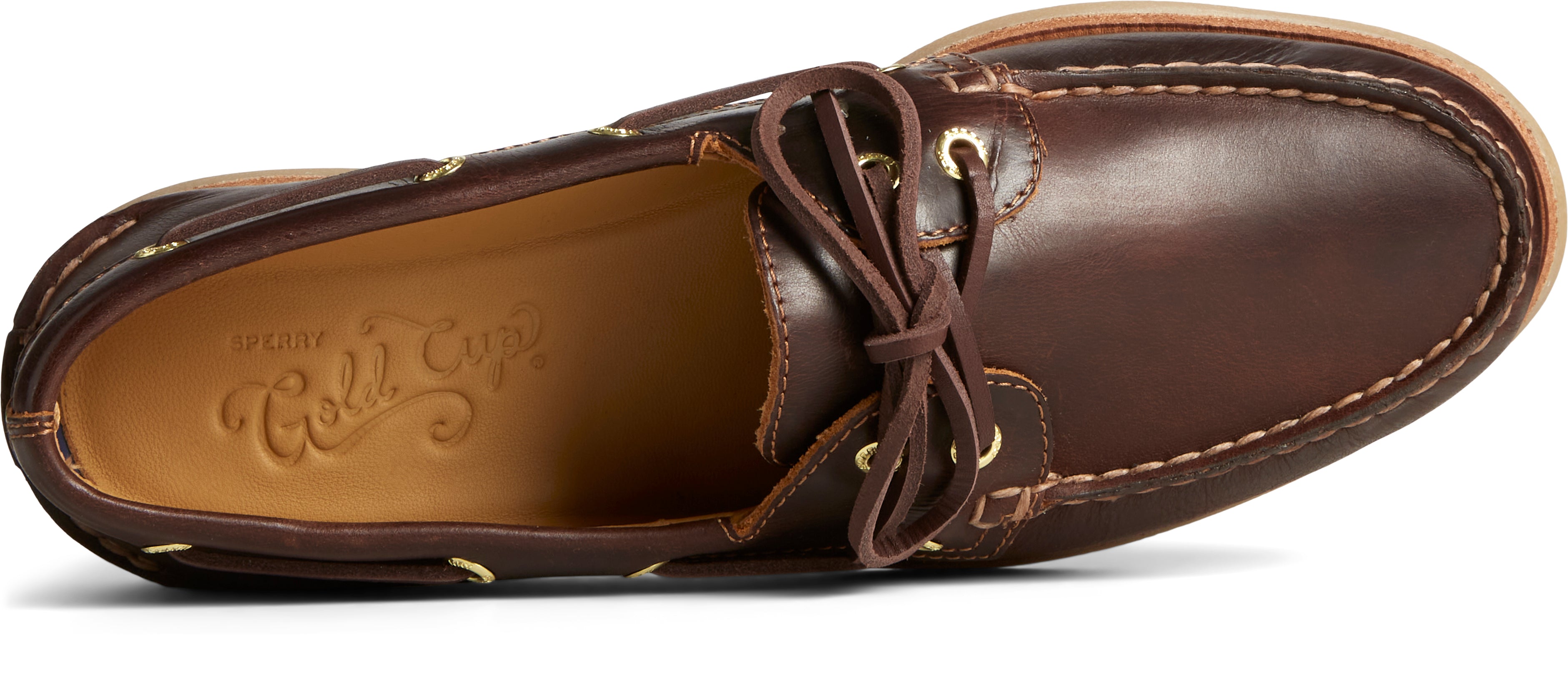 Men's Gold Cup Authentic Original 2-Eye Wide Orleans Leather Brown