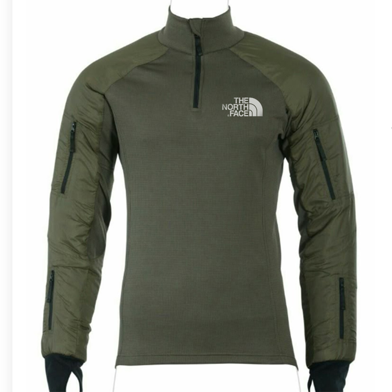 The Notthhrth Face - 2025 Mens Tactical Shirt Long Sleeve 1/4 Zip Camo