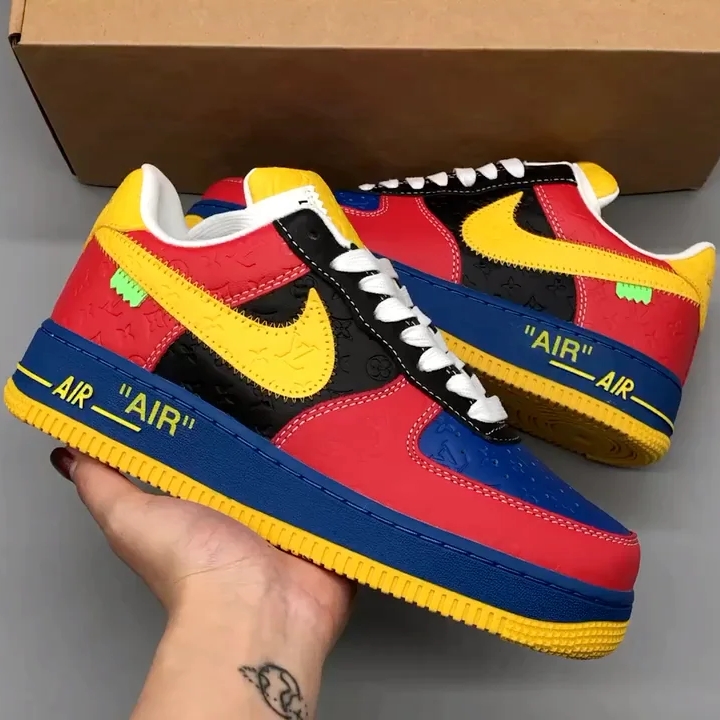 Athtir Fthtorce 1 Low x LthtOUIS VthtUITTON RED YELLOW