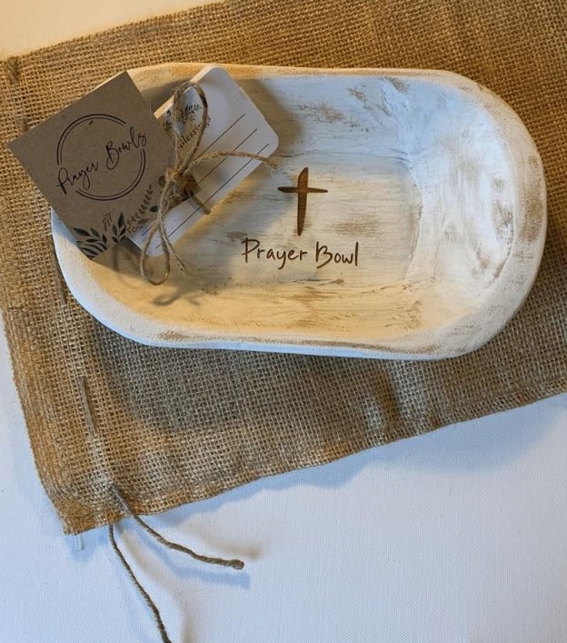 Sold Out---Prayer Bowl Dough Bowl Cross religious gifts🎁