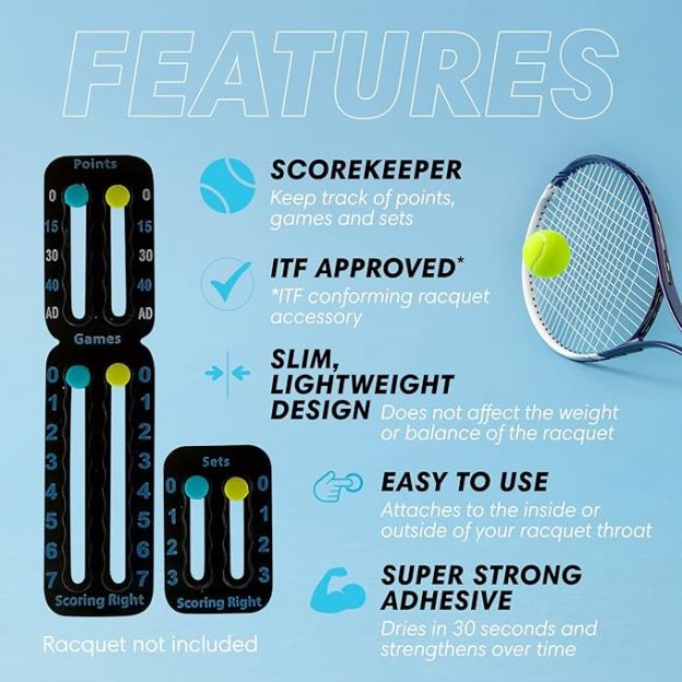 Portable tennis racket marker 