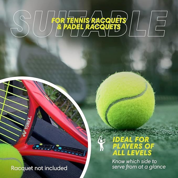 Portable tennis racket marker 