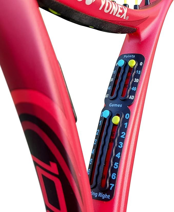 Portable tennis racket marker 