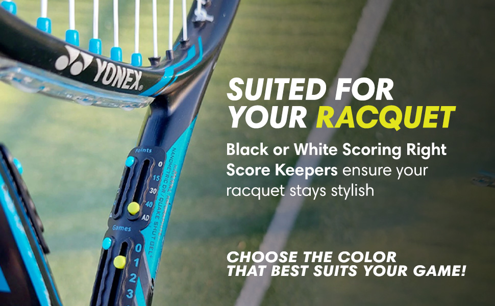 球拍黑色或白色得分正确得分保持器确保您的球拍保持时尚