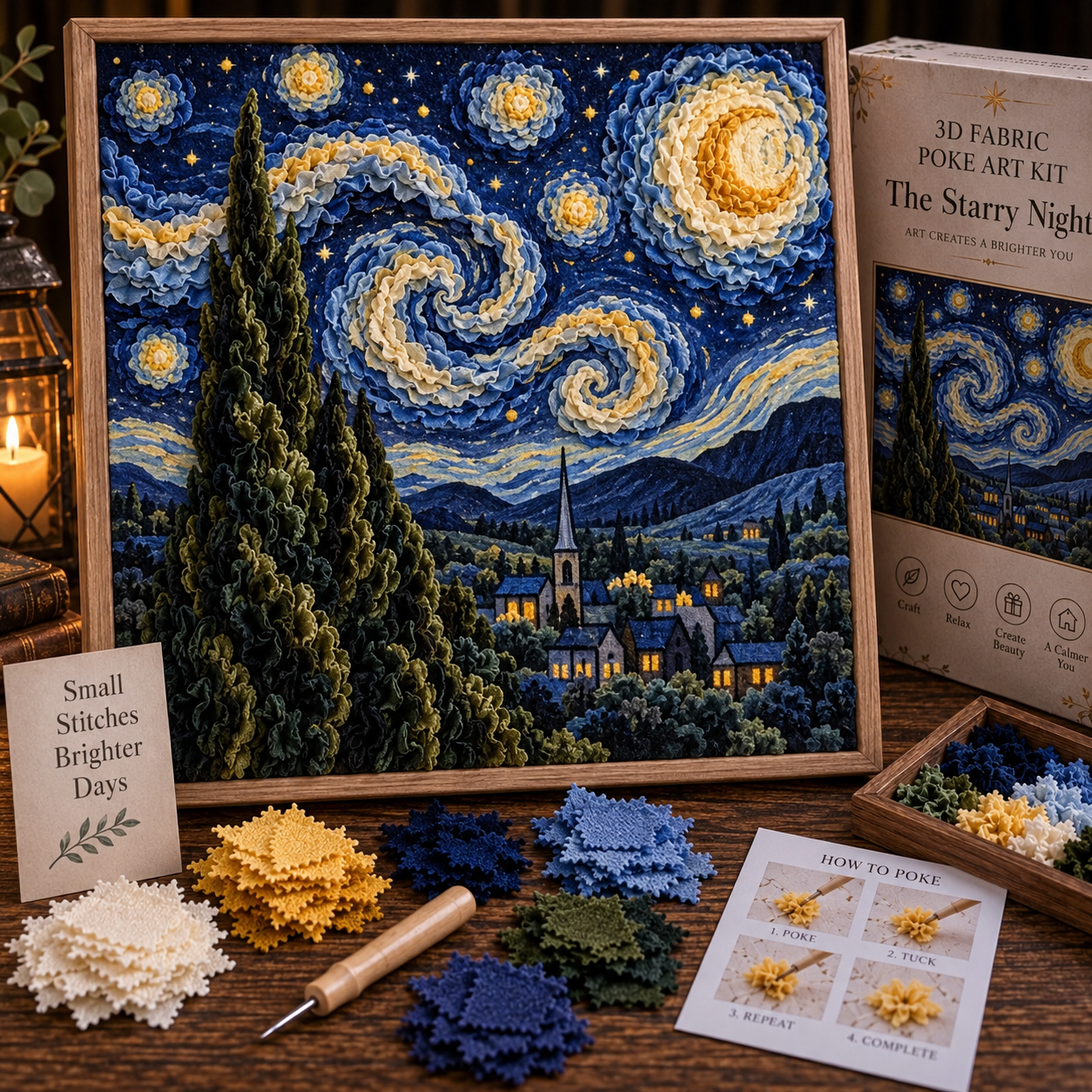 Van Gogh 3D Fabric Art creation process