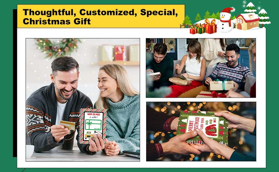 🎁🎅🏼MERRY CHRISTMAS! GIFT CARD BOOK📚Hardcover & Durability Line (♻️Free PDF Included!)