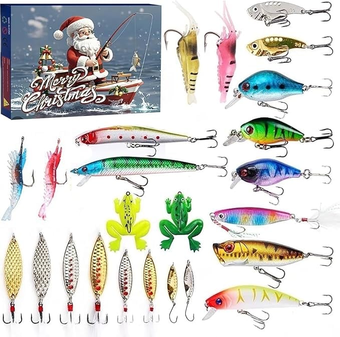 (🌲Early Christmas Sale- SAVE 49% OFF)🎣24 Days Christmas Countdown Fish Tackle Set 2025